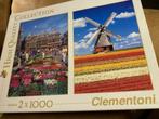 Clementoni legpuzzel 2x 1000 stukjes Holland en Brussel, Hobby en Vrije tijd, Denksport en Puzzels, Ophalen of Verzenden, 500 t/m 1500 stukjes