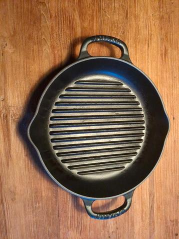Grillpan le Creuset signature mat zwart gietijzer beschikbaar voor biedingen