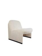 Artifort Alky fauteuil crème bouclé teddy stof off white, ., 75 tot 100 cm, Ophalen of Verzenden, Zo goed als nieuw