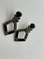 A761 Prachtige zilveren oorbellen onux markasiet, Sieraden, Tassen en Uiterlijk, Oorbellen, Hangers, Ophalen of Verzenden, X, Met edelsteen