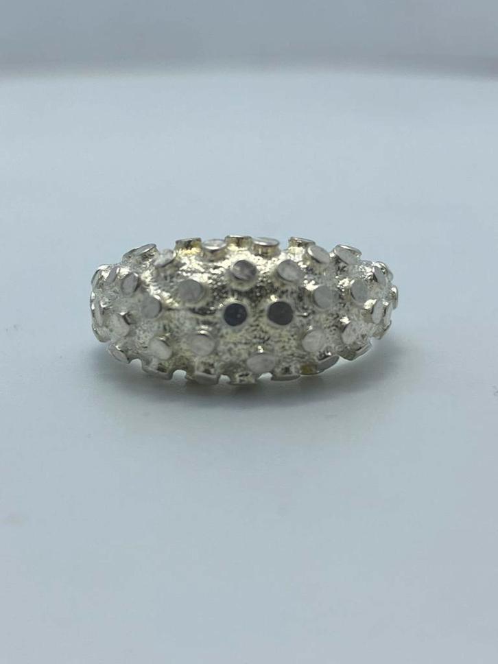 Zilver nugget ring maat verstelbaar, Sieraden, Tassen en Uiterlijk, Ringen, Zo goed als nieuw, Dame, 17 tot 18, Zilver, Zilver