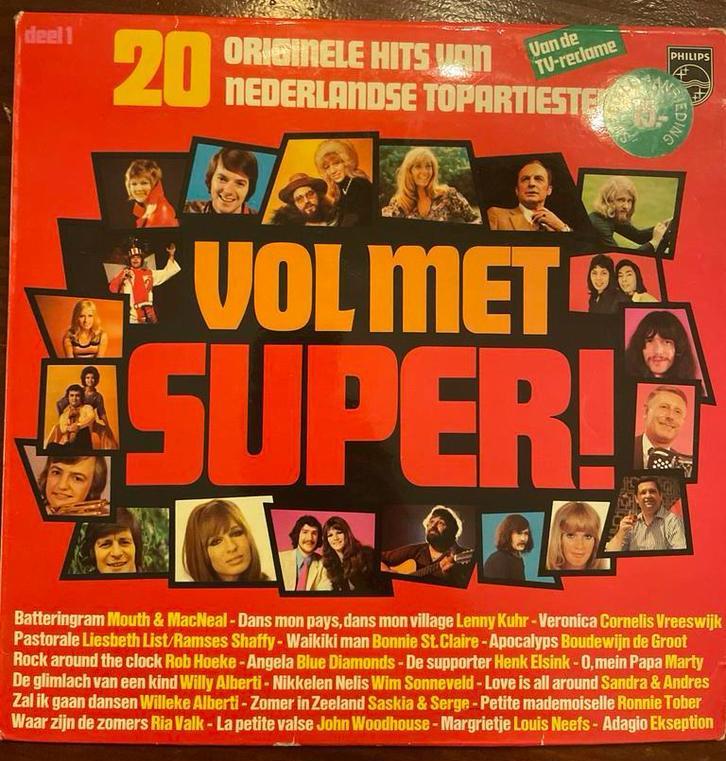 LP - Vol Met Super! - Nederlandse Topartiesten, Cd's en Dvd's, Vinyl | Nederlandstalig, Gebruikt, Levenslied of Smartlap, 12 inch