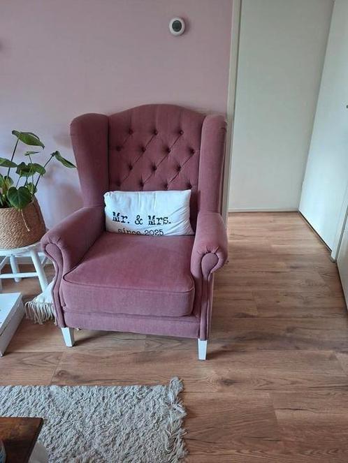 Oor fauteuil, Huis en Inrichting, Stoelen, Zo goed als nieuw, Eén, Stof, Overige kleuren, Ophalen