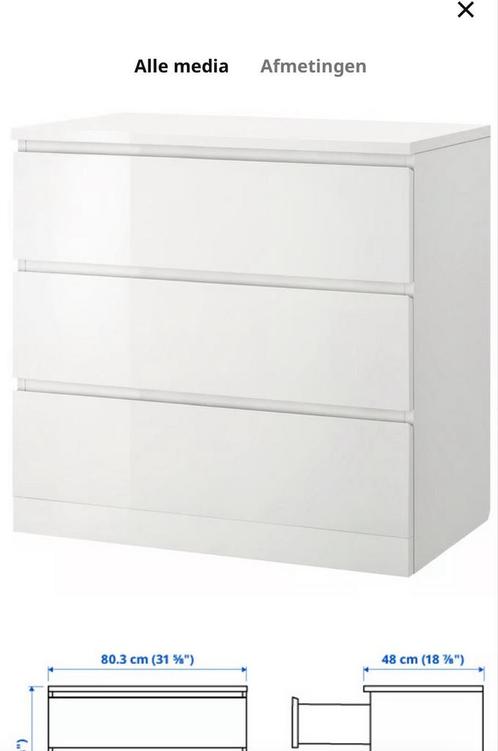 IKEA malm ladenkast gloednieuw, Huis en Inrichting, Kasten | Ladekasten, Nieuw, Minder dan 100 cm, 50 tot 100 cm, 25 tot 50 cm