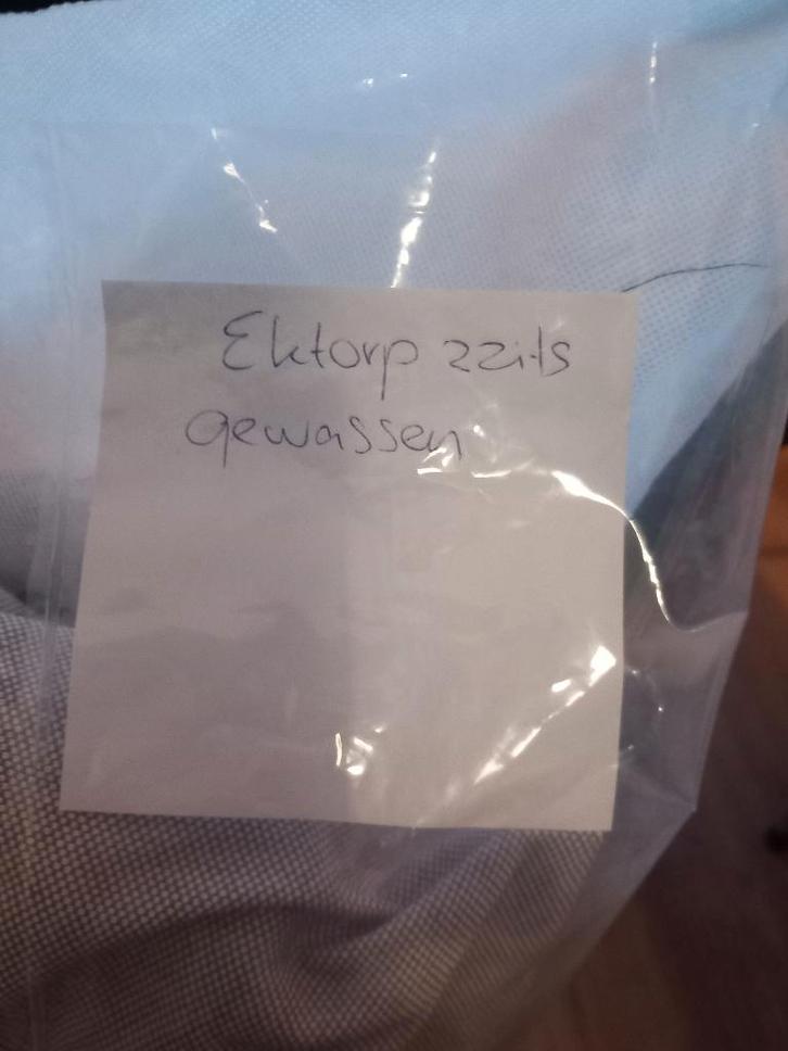 Ektorp licht grijze hoezen voor twee zits, Huis en Inrichting, Banken | Bankstellen, Zo goed als nieuw, Tweepersoons, 150 tot 200 cm