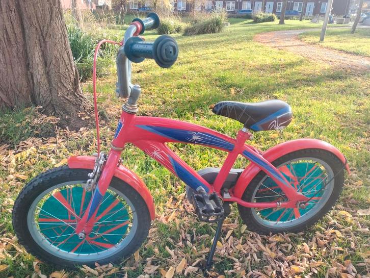 Kinderfietsje 'SPIDERMAN', Fietsen en Brommers, Fietsen | Kinderfietsjes, Gebruikt, 16 tot 20 inch, Ophalen