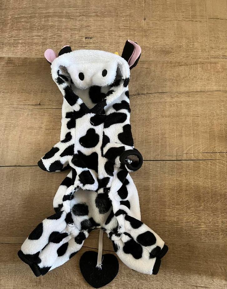 Koeien kostuum, Dieren en Toebehoren, Honden-accessoires, Zo goed als nieuw, Ophalen of Verzenden