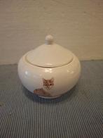 Francien - leuke aardewerk suikerpot met poezen / katten, Huis en Inrichting, Keuken | Servies, --, Overige typen, Ophalen of Verzenden