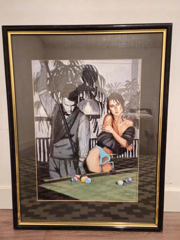 Nico Vrielink Zeefdruk '8-Ball' - Ingelijst beschikbaar voor biedingen