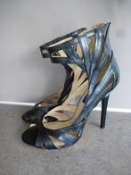 Jimmy Choo for H&M heels maat 39 zwart, Zwart, Lage of Enkellaarzen, Ophalen of Verzenden, Zo goed als nieuw