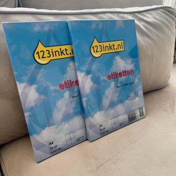 2x Verzend Etiketten Stickers A4 • 4 rasters  beschikbaar voor biedingen