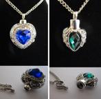 Urn Ketting- Crematie As Ketting- Hart Blauw & Groen- Nieuw, Blauw, Nieuw, Ophalen of Verzenden, Overige materialen