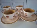 Royal Orchid Cafe kopjes en schotels - 4 stuks, Keramiek, Ophalen of Verzenden, Zo goed als nieuw, Overige stijlen