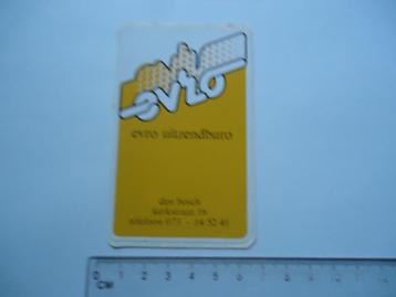 sticker oud EVRO uitzendburo den bosch kerkstraat 16 retro beschikbaar voor biedingen