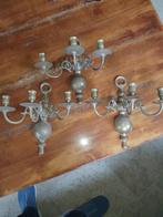 Antieke Kandelaars Set van 3, Ophalen, Koper of Brons