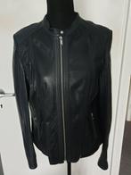 Gerry Weber donkerblauw leren jasje maat 40, Verzenden, Zo goed als nieuw, Maat 38/40 (M), Blauw
