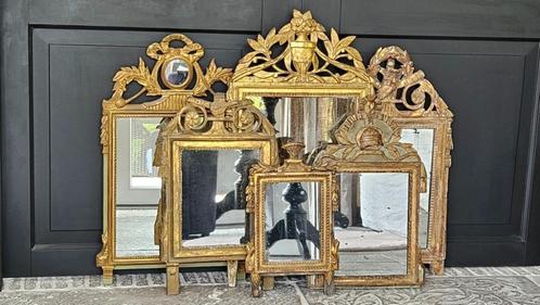 Antieke spiegel, oude spiegel, kuifspiegel. spiegel.., Antiek en Kunst, Antiek | Spiegels, Minder dan 50 cm, Minder dan 100 cm