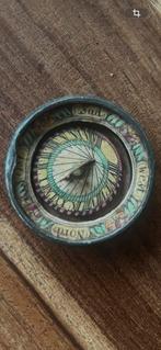 Antieke zonnewijzer in tinnen houder, Antiek en Kunst, Ophalen of Verzenden