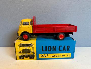Lion toys car #22 Daf Frontstuur geel-rood-zwart NMIB 1:50 beschikbaar voor biedingen