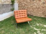 Barcelona Chair Cognac / Bruin - perfecte staat. Fauteuil, Huis en Inrichting, Fauteuils, Ophalen, Zo goed als nieuw, 75 tot 100 cm