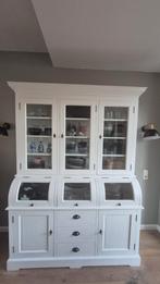 Mooie witte buffetkast met bolglas kleppen, Ophalen, Gebruikt, 200 cm of meer, Geen idee