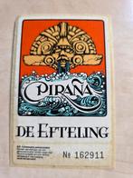 451) ORIGINELE STICKER DE EFTELING KAATSHEUVEL PIRANA, Verzamelen, Ophalen of Verzenden, Gebruikt, Overige typen