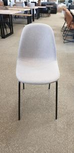 aanbieding 6 grijs nieuwe stoelen met zwarte poten, Nieuw, Grijs, Stof, Ophalen