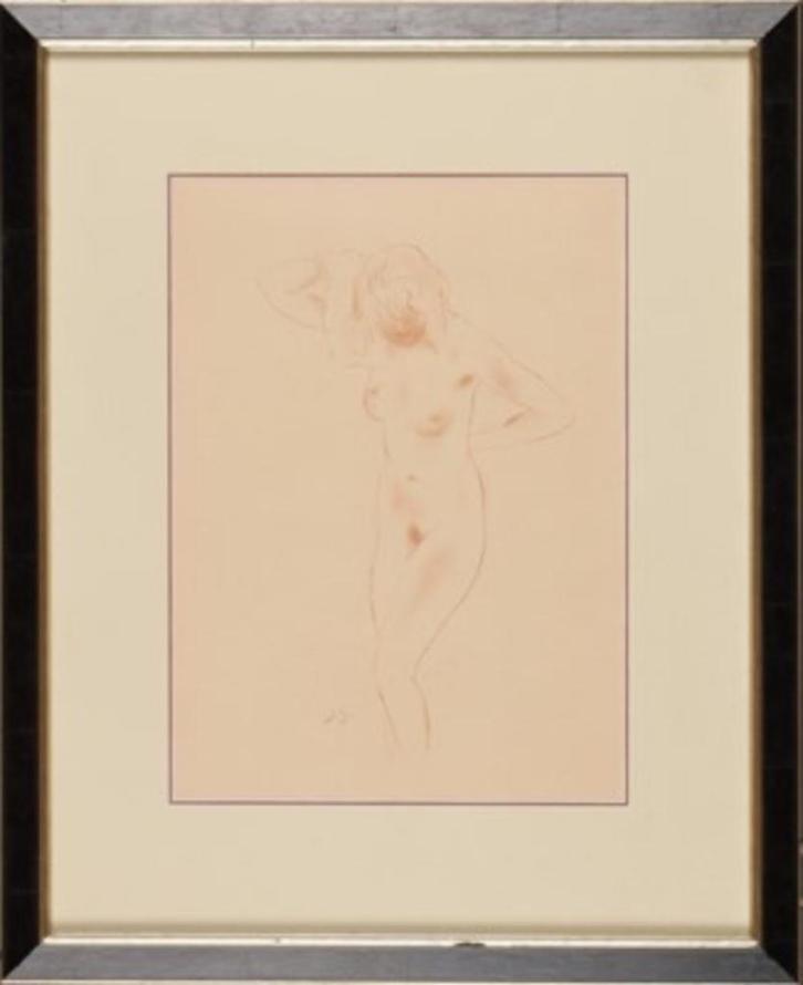 Jan Sluijters (1881-1957), Staande naakte vrouw, Antiek en Kunst, Kunst | Schilderijen | Klassiek, Ophalen of Verzenden
