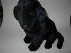 Knuffelbeest, hond, zwart, zittend model., Ophalen of Verzenden, Zo goed als nieuw, Overige typen