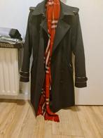 Burberry Trenchcoat Dames - Donkerblauw met Rode Sjaal, Maat 38/40 (M), Blauw, Ophalen of Verzenden, Zo goed als nieuw