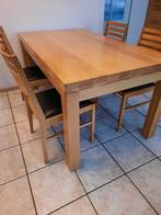 Houten Eettafel met Stoelen, Ophalen, Gebruikt, 50 tot 100 cm, 150 tot 200 cm