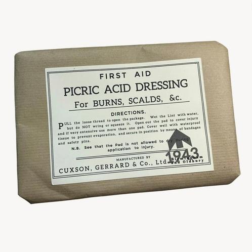 WW2 British Picric Acid Bandage Dressing, Verzamelen, Militaria | Tweede Wereldoorlog, Landmacht, Engeland, Ophalen of Verzenden