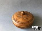 brocante houten schaaltje met deksel, Ophalen of Verzenden