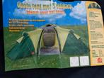 Grote 6 pers. tent met 3 slaapcabines, Caravans en Kamperen, Ophalen, Zo goed als nieuw