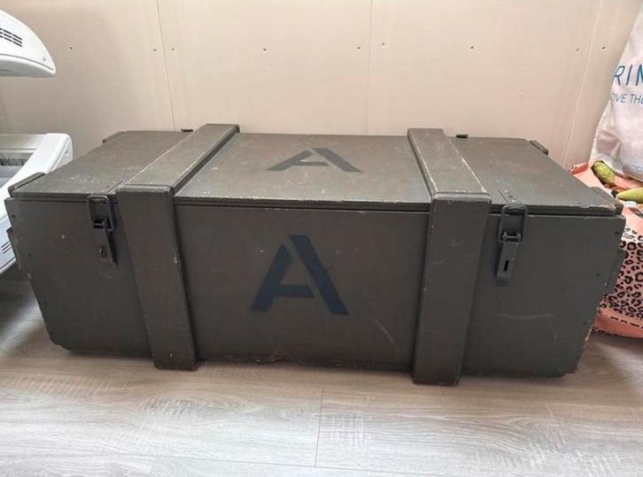 Legerkist / Opbergkist, Huis en Inrichting, Woonaccessoires | Kisten, Gebruikt, Minder dan 50 cm, 100 tot 150 cm, Ophalen