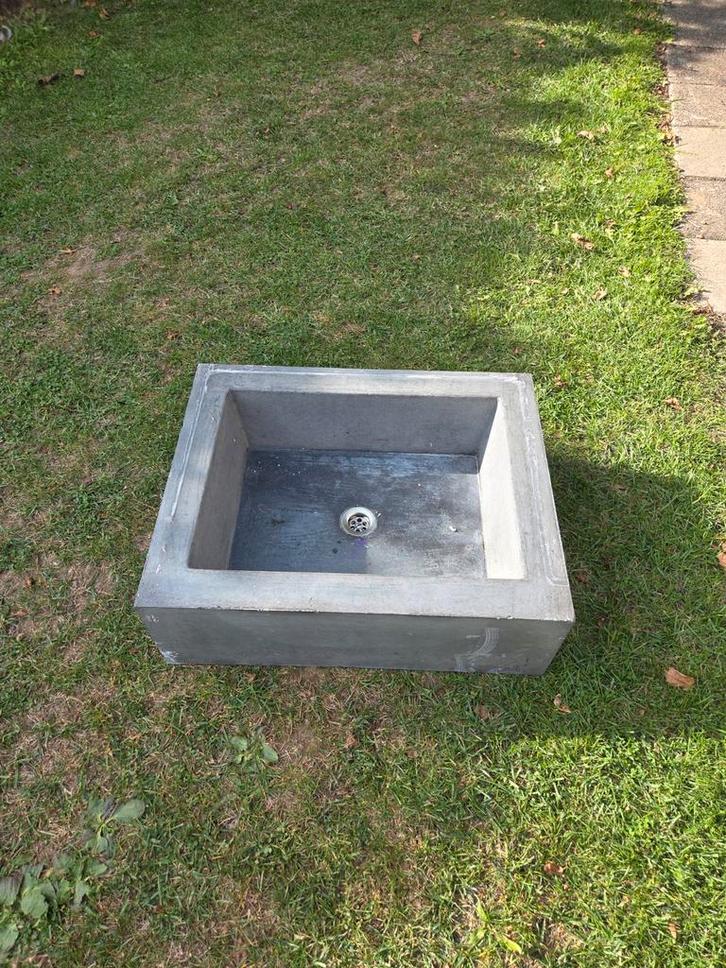 Betonnen Spoelbak & Plaat met Kraan - Buitenkeuken, Tuin en Terras, Vijvers, Gebruikt, Ophalen