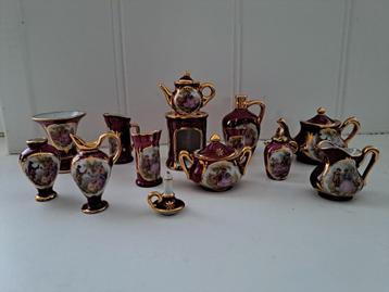 Limoges porselein miniaturen Servies  beschikbaar voor biedingen