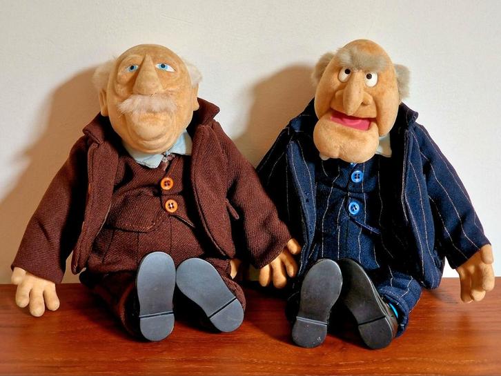 Originele collectors poppen Waldorf en Statler Muppets, Verzamelen, Poppen, Zo goed als nieuw, Pop, Levensecht of Reborn, Ophalen of Verzenden