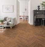 Waterbestendig Visgraat Laminaat Oak Harlech 10mm €19,95m2, Huis en Inrichting, Stoffering | Vloerbedekking, Waterbestendig laminaat bruin 10mm dik