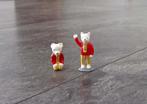 2 Metalen Rupert Bear beeldjes - Bruintje Beer, Verzamelen, Verzenden, Overige figuren, Zo goed als nieuw, Beeldje of Figuurtje