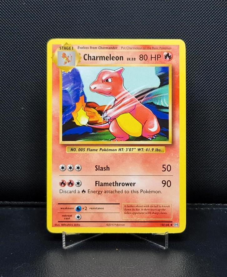 Charmeleon 10/108 XY Evolutions 2016 NM, Hobby en Vrije tijd, Verzamelkaartspellen | Pokémon, Zo goed als nieuw, Ophalen of Verzenden