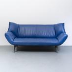 1x Leolux Tango 3 zits bank Blauw leder 203-223 cm, Huis en Inrichting, Niet ingevuld, Niet ingevuld, Ophalen of Verzenden, Zo goed als nieuw