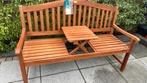 Garden Pleasure Bank FSC hout met opklapbare tafel, Tuin en Terras, Tuinbanken, Ophalen of Verzenden, Nieuw, Hout