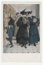 Dames op een postkantoor.  B. Wennerberg.  Illustrateurs., Verzenden, Voor 1920, Ongelopen, Overige thema's