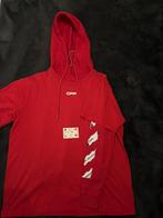 Off White Airport Tape Double Layered Hoodie (Zeldzaam), Kleding | Heren, Truien en Vesten, Ophalen, Maat 48/50 (M), Zo goed als nieuw