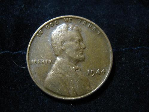 USA "wheat penny" uit 1944, WW2 #f11, Postzegels en Munten, Munten | Amerika, Losse munt, Noord-Amerika, Verzenden