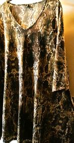 Tuniek jurk Yoek wijd a lijn model slangenprint XXL, Kleding | Dames, Grote Maten, Yoek, Bruin, Blouse of Tuniek, Ophalen of Verzenden