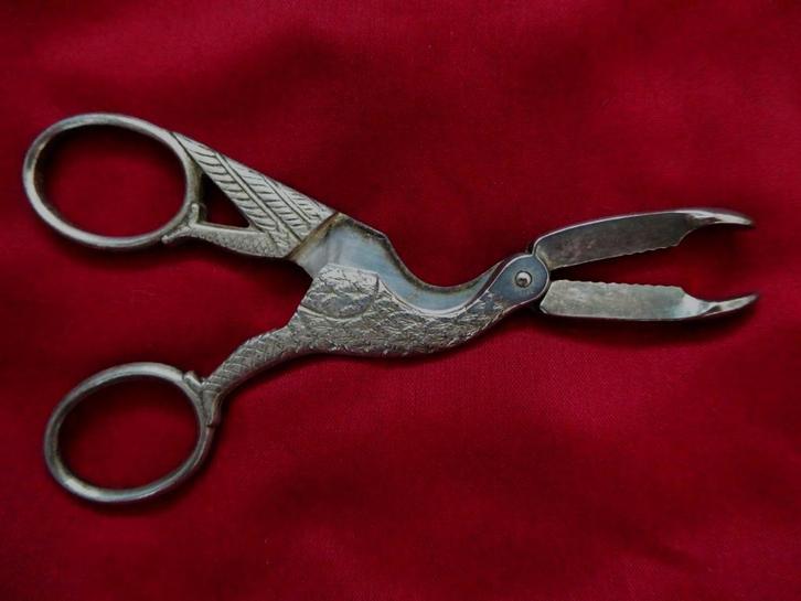 Luiertang ooievaar ooievaarsschaartje luier, Antiek en Kunst, Curiosa en Brocante, Ophalen of Verzenden