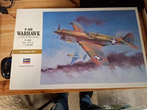 Hasegawa P-40E 1/32 + extra, Hobby en Vrije tijd, Modelbouw | Vliegtuigen en Helikopters, Zo goed als nieuw, Vliegtuig, Groter dan 1:72