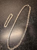Koningsketting 925 zilver 60cm + armband, Sieraden, Tassen en Uiterlijk, Kettingen, Ophalen of Verzenden